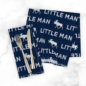 Little man || grey on navy