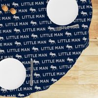 Little man || grey on navy