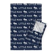 Little man || grey on navy