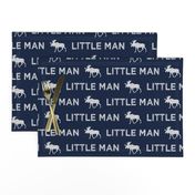 Little man || grey on navy