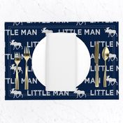 Little man || grey on navy