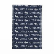 Little man || grey on navy