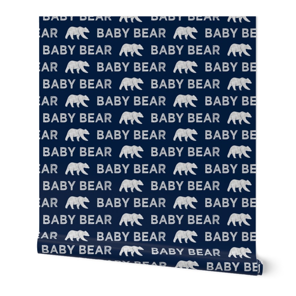 baby bear || grey on navy