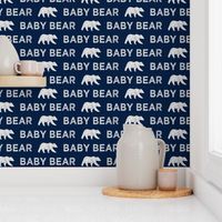 baby bear || grey on navy