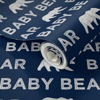 baby bear || grey on navy