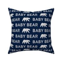 baby bear || grey on navy