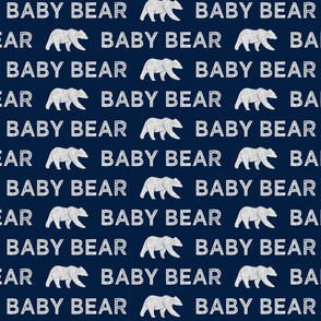 baby bear || grey on navy