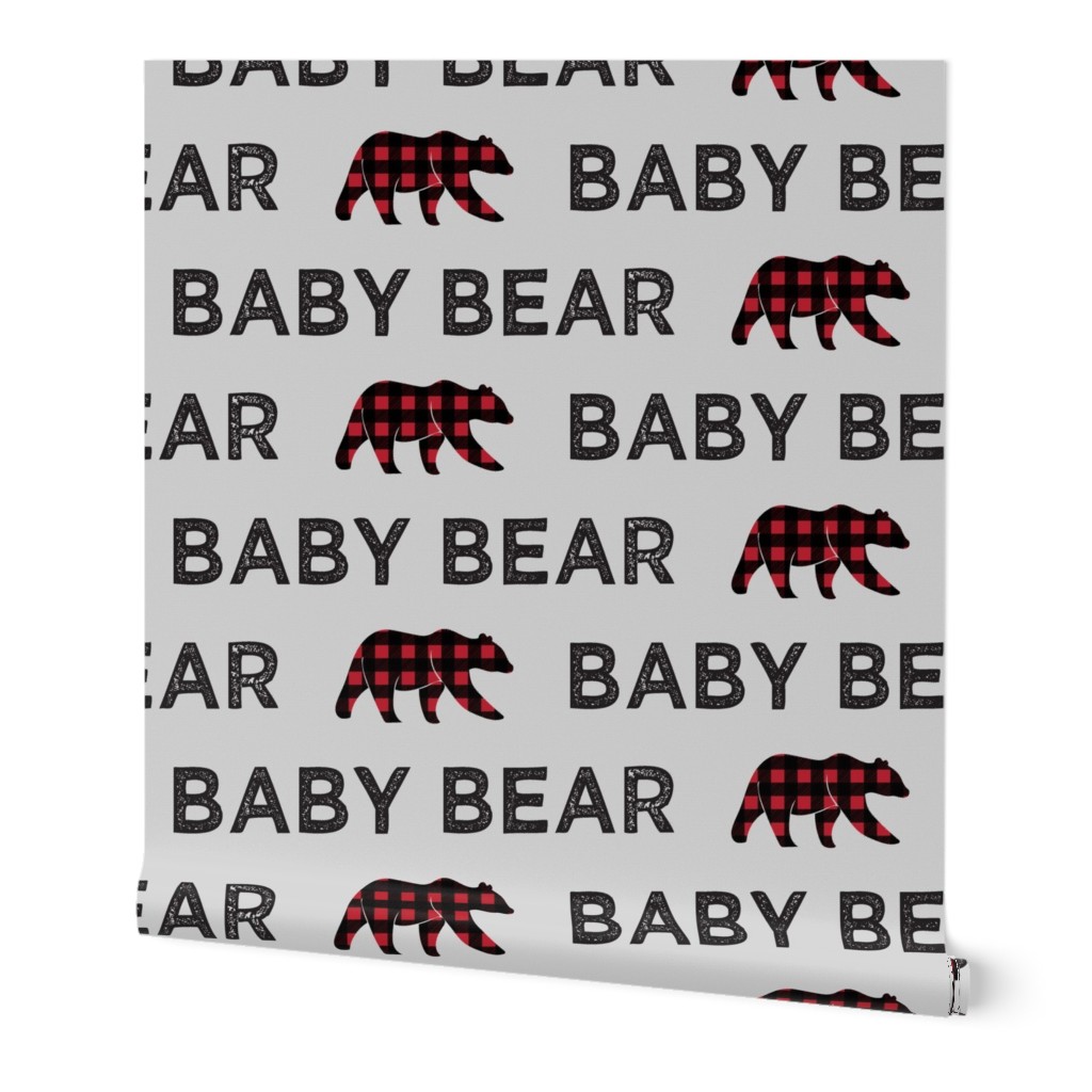 baby bear || plaid bear on fog