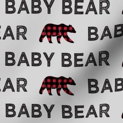 baby bear || plaid bear on fog