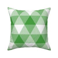 Christmas tree triangle plaid - Christmascolors green and white