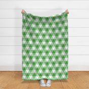 Christmas tree triangle plaid - Christmascolors green and white