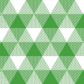 Christmas tree triangle plaid - Christmascolors green and white