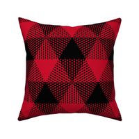 triangular buffalo check - Christmascolors red and black