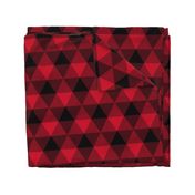 triangular buffalo check - Christmascolors red and black