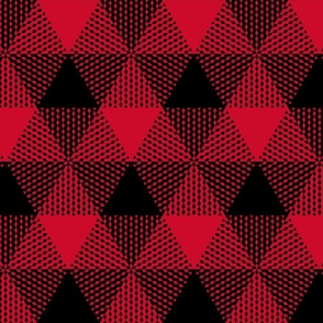 triangular buffalo check - Christmascolors red and black