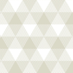 large triangle plaid - bisque and white