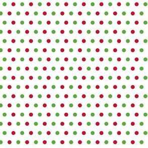 Christmas Red Green White Polka Dots Poka Dot