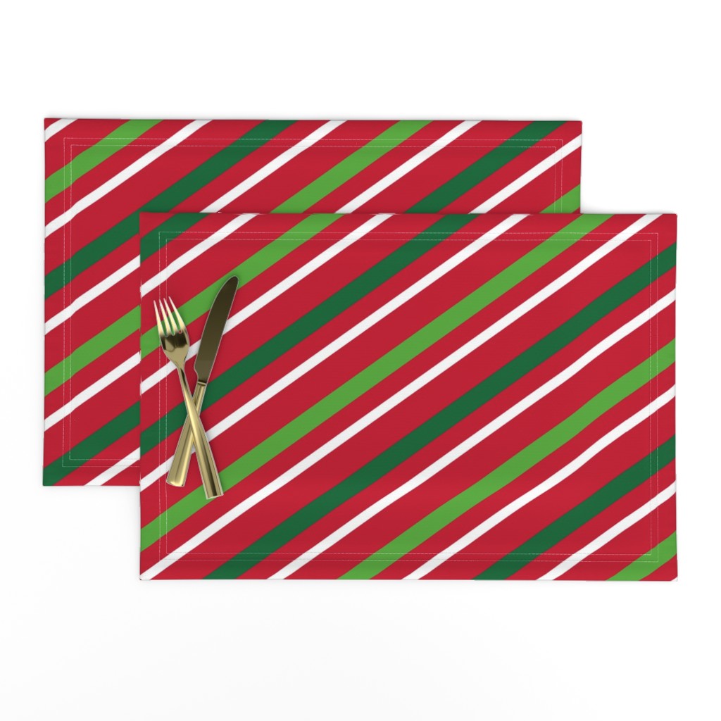 Christmas Stripes Red Green White