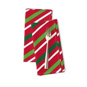 Christmas Stripes Red Green White