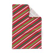 Christmas Stripes Red Green White