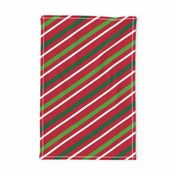 Christmas Stripes Red Green White