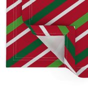 Christmas Stripes Red Green White