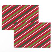 Christmas Stripes Red Green White