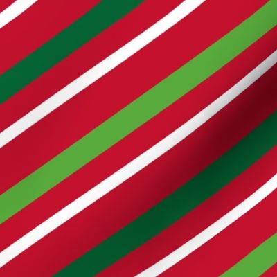 Christmas Stripes Red Green White