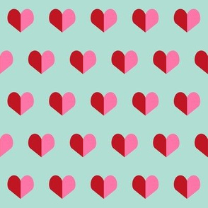 red and pink hearts fabric heart design pink and white valentines love design