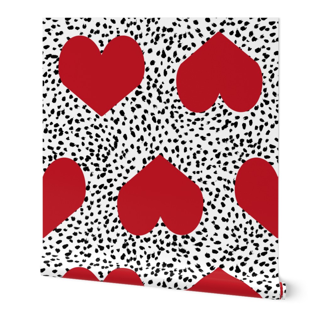 red valentines heart fabric painted heart valentines love fabric