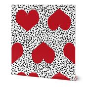 red valentines heart fabric painted heart valentines love fabric