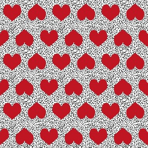 red valentines heart fabric painted heart valentines love fabric