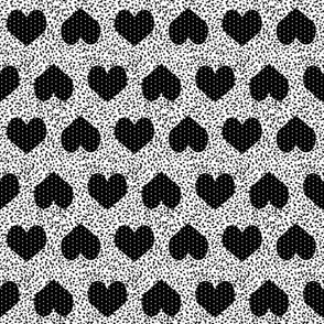 black and white hearts fabric heart fabric love design fabrics