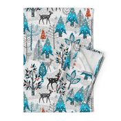 Winter Snow Woodland Animals, Enchanted Snowy Forest