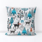 Winter Snow Woodland Animals, Enchanted Snowy Forest