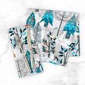 Winter Snow Woodland Animals, Enchanted Snowy Forest