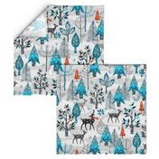 Winter Snow Woodland Animals, Enchanted Snowy Forest