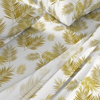 Palm leaves golden mustard tropical 