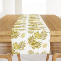 Palm leaves golden mustard tropical 