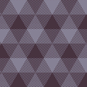 large triangle plaid - mauve and lavender-grey