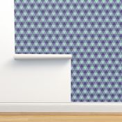 triangle gingham - purple and mint