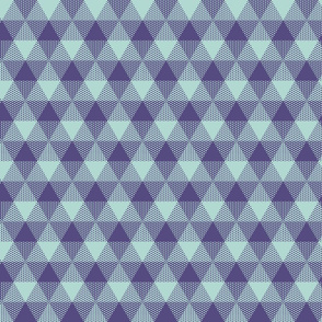 triangle gingham - purple and mint