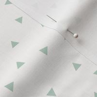 tossed triangles - mint and white small triangles 