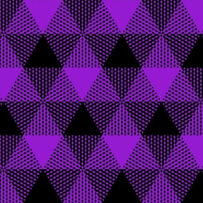 large triangle check - purple and black