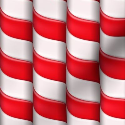 Christmas Candy Cane RED and WHITE