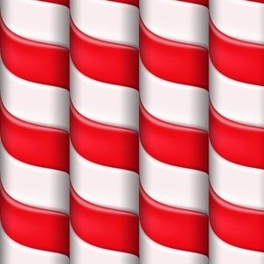Christmas Candy Cane RED and WHITE