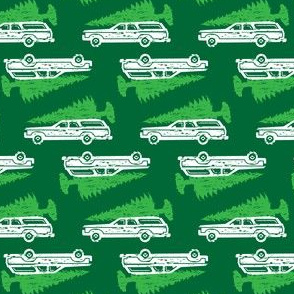 Griswold Family Christmas Station wagon with Tree GREEN 
