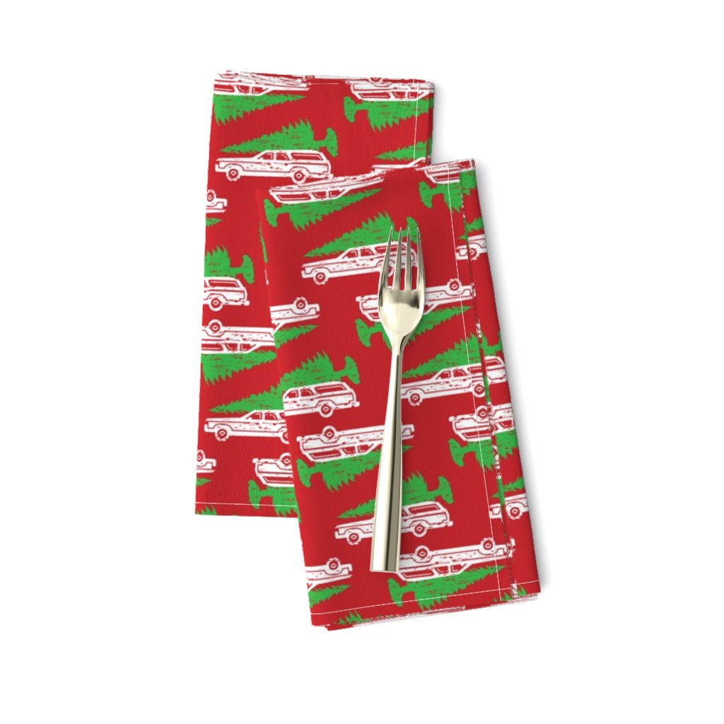 Griswold Family Christmas Station wagon with Tree GREEN and RED