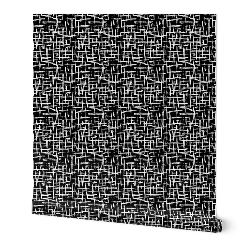 Black and White Brush Strokes Grid Deconstructed