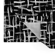 Black and White Brush Strokes Grid Deconstructed